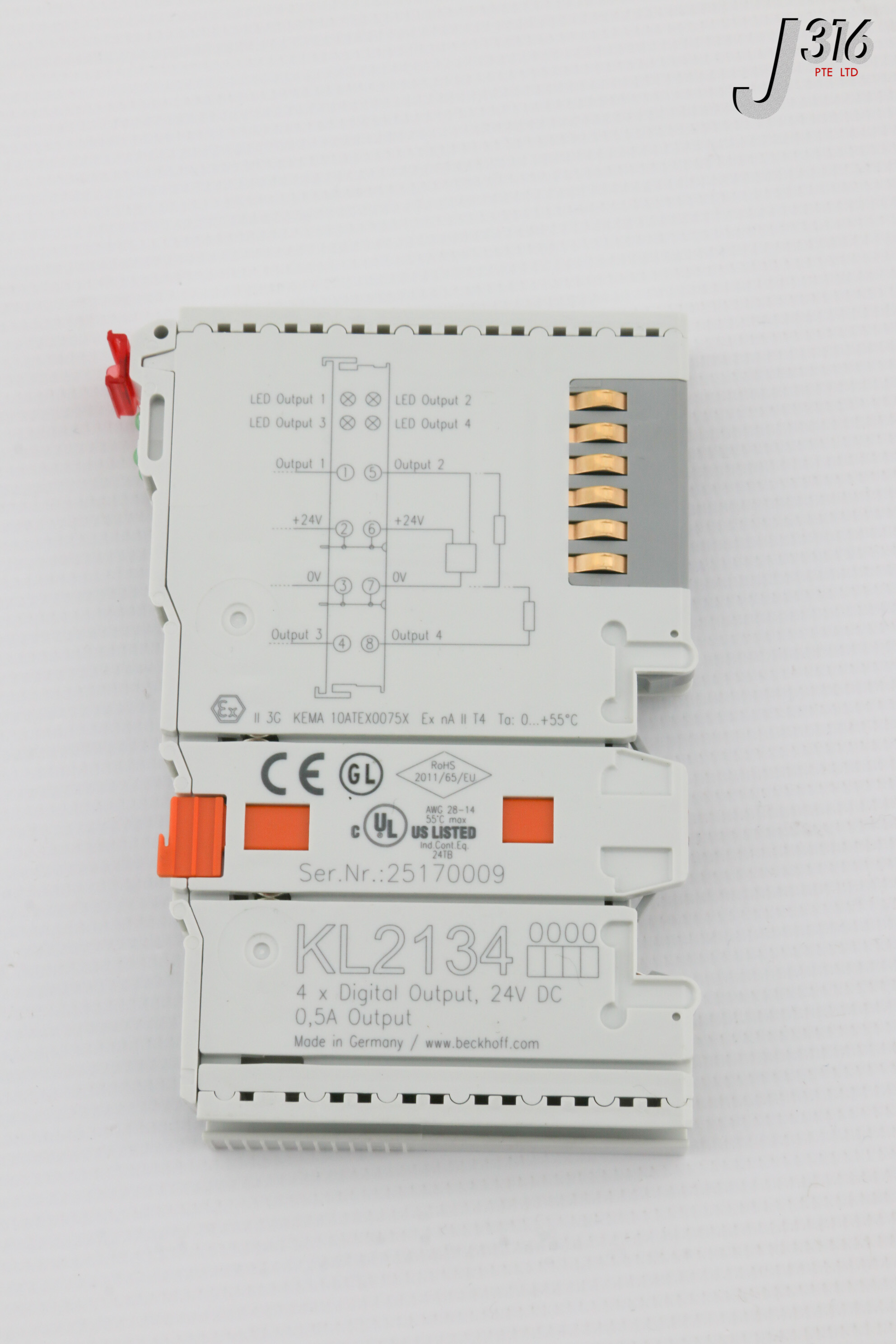 31338 BECKHOFF BUS TERMINAL, 4-CHANNEL DIGITAL OUTPUT (NEW) KL2134 ...